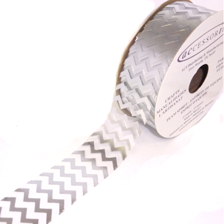 Ribbon - Clear Chevron Pattern - #9 x 27 yds