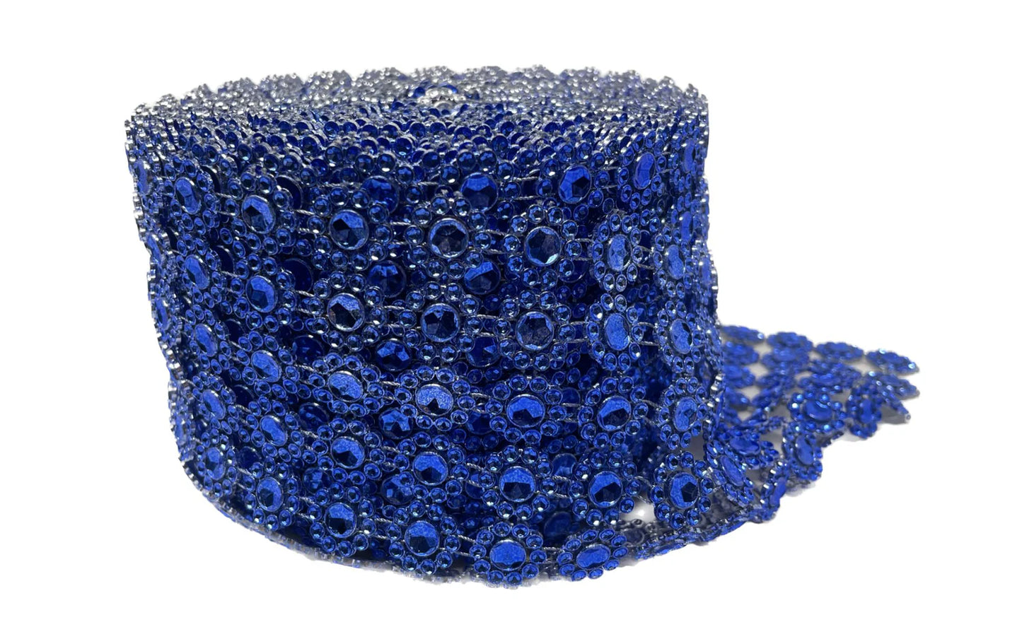 Bling - Mesh Flower Rhinestone Trimming Roll 10yd