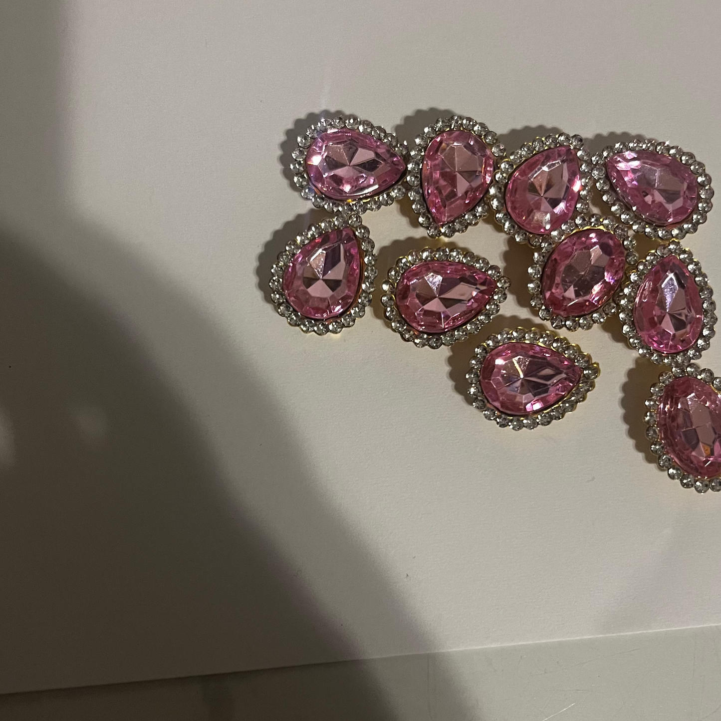 Bling - 1/2" Tear Drop Gemstone - 10pk