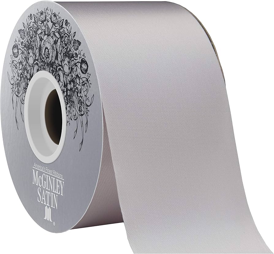 Ribbon - McGinley Satin Acetate Silver Label #40 x 50yd