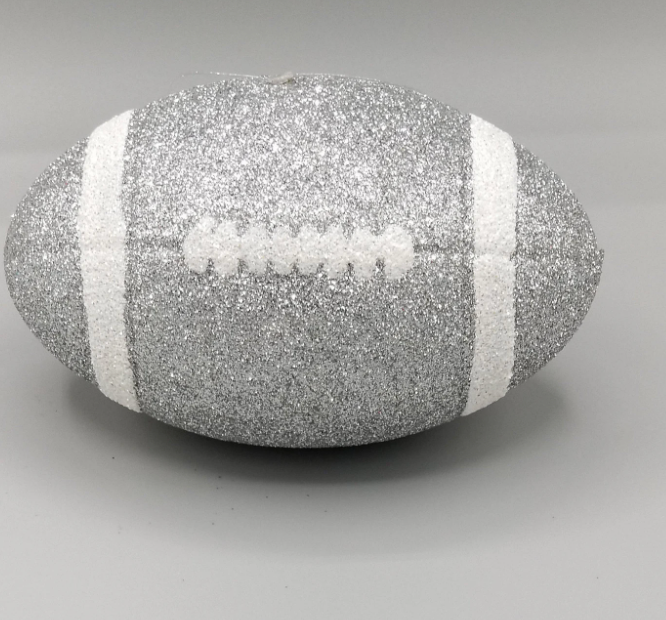 Embellishment - Glitter Foam Football 4.5"