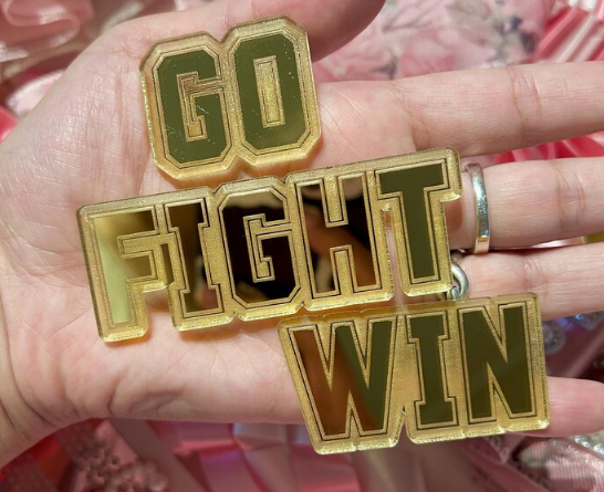 Acrylics - "Go Fight Win" 3 Piece Set