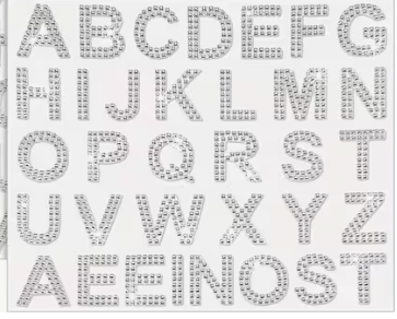 Stickers - Letters - Misc Designer / Glitter Self Adhesive 68 pc - 2PACK