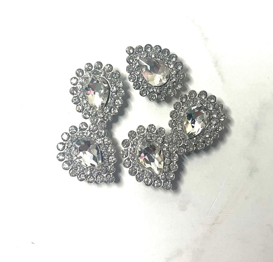 Bling - 3/4" Tear Drop Rhinestone - 5pk