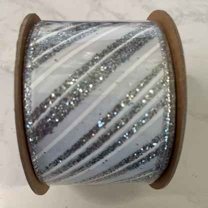 Decorative Ribbon - 2.5" x 10yds Silver CLICK HERE TO SEE ALL PATTERNS