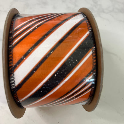 Decorative Ribbon - 2.5" x 10yds Orange / Yellow CLICK HERE TO SEE ALL PATTERNS