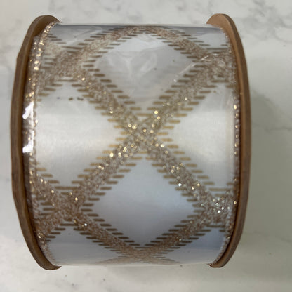Decorative Ribbon - 2.5" x 10yds White / Ivory CLICK HERE TO SEE ALL PATTERNS