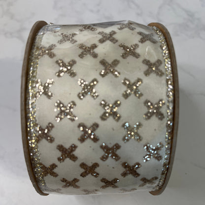 Decorative Ribbon - 2.5" x 10yds White / Ivory CLICK HERE TO SEE ALL PATTERNS