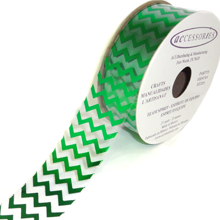 Ribbon - Clear Chevron Pattern - #9 x 27 yds