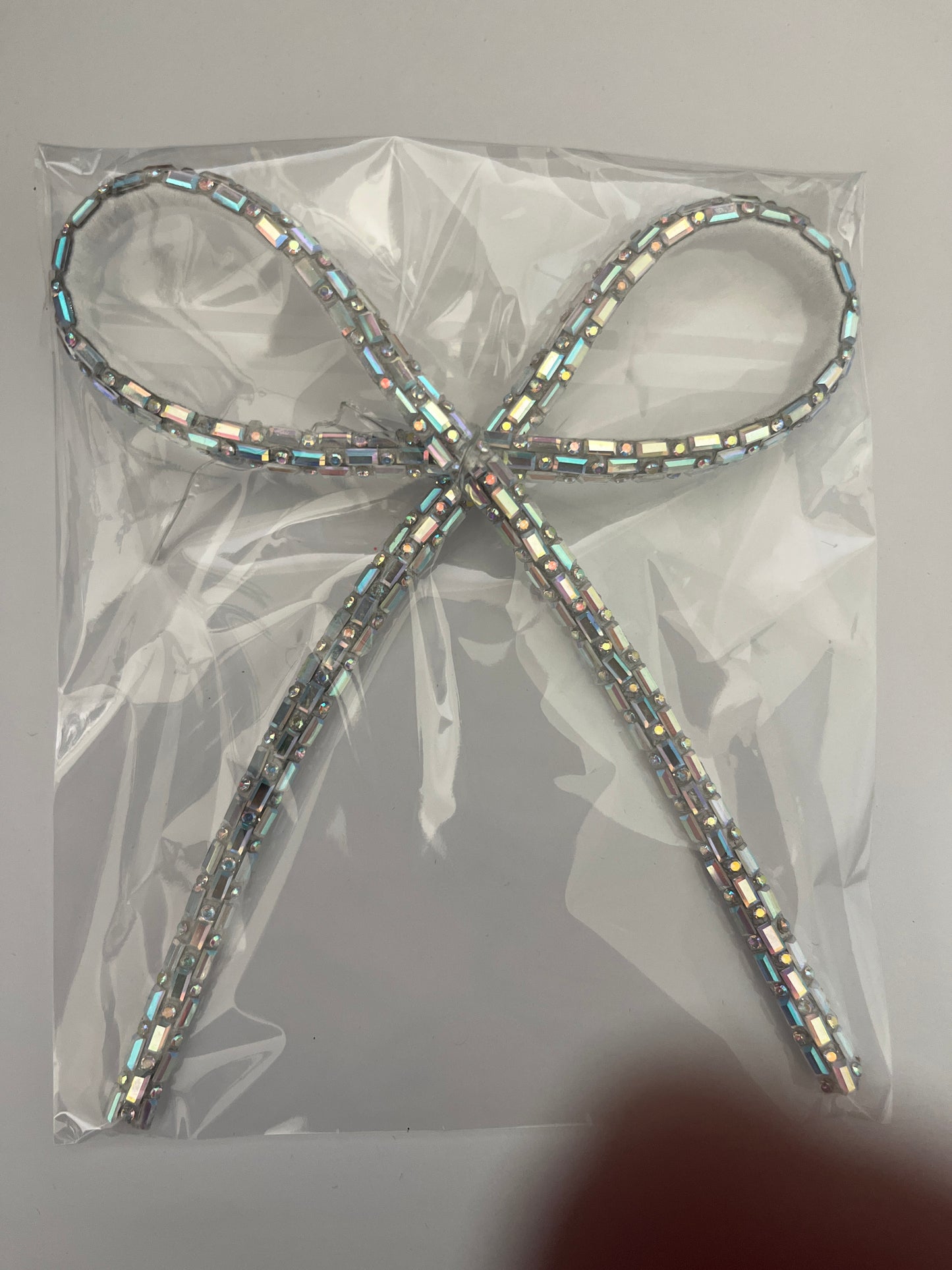 Embellishment - Dot Dash Iridescent Rhinestone Bow 4"