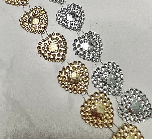 Bling - Heart 3/4" BTY