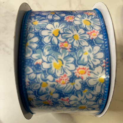 Decorative Ribbon - 2.5" x 10yds Blue / Green CLICK HERE TO SEE ALL PATTERNS