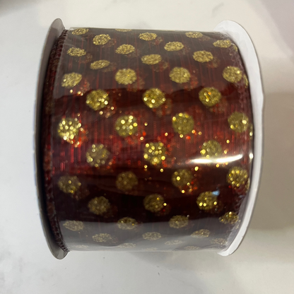 Decorative Ribbon - 2.5" x 10yds Red CLICK HERE TO SEE ALL PATTERNS