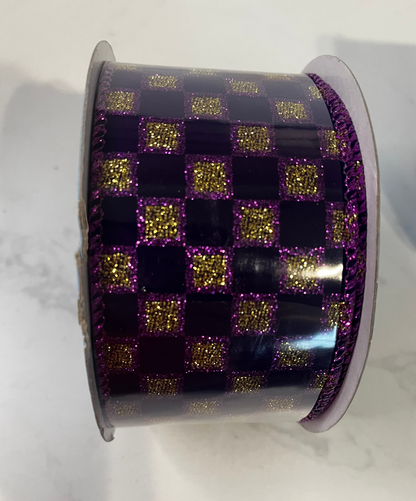 Decorative Ribbon - 2.5" x 10yds Purple / Pink    CLICK HERE TO SEE ALL PATTERNS