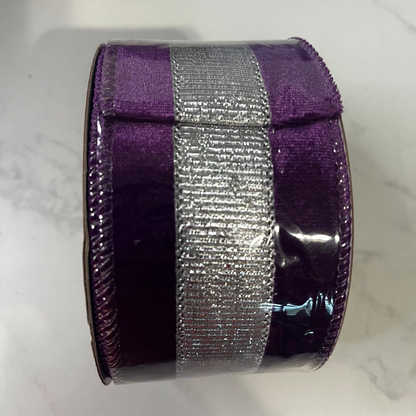 Decorative Ribbon - 2.5" x 10yds Purple / Pink    CLICK HERE TO SEE ALL PATTERNS