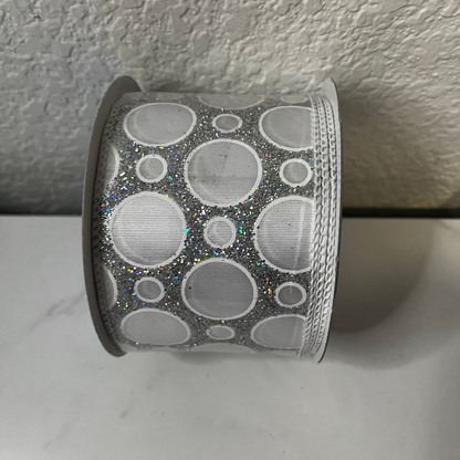 Decorative Ribbon - 2.5" x 10yds Silver CLICK HERE TO SEE ALL PATTERNS