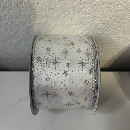 Decorative Ribbon - 2.5" x 10yds Silver CLICK HERE TO SEE ALL PATTERNS