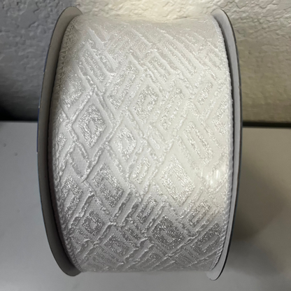 Decorative Ribbon - 2.5" x 10yds White / Ivory CLICK HERE TO SEE ALL PATTERNS