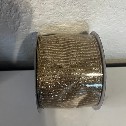 Decorative Ribbon - 2.5" x 10yds Gold CLICK HERE TO SEE ALL PATTERNS