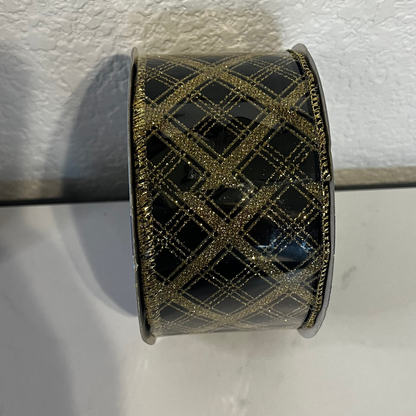 Decorative Ribbon - 2.5" x 10yds Gold CLICK HERE TO SEE ALL PATTERNS