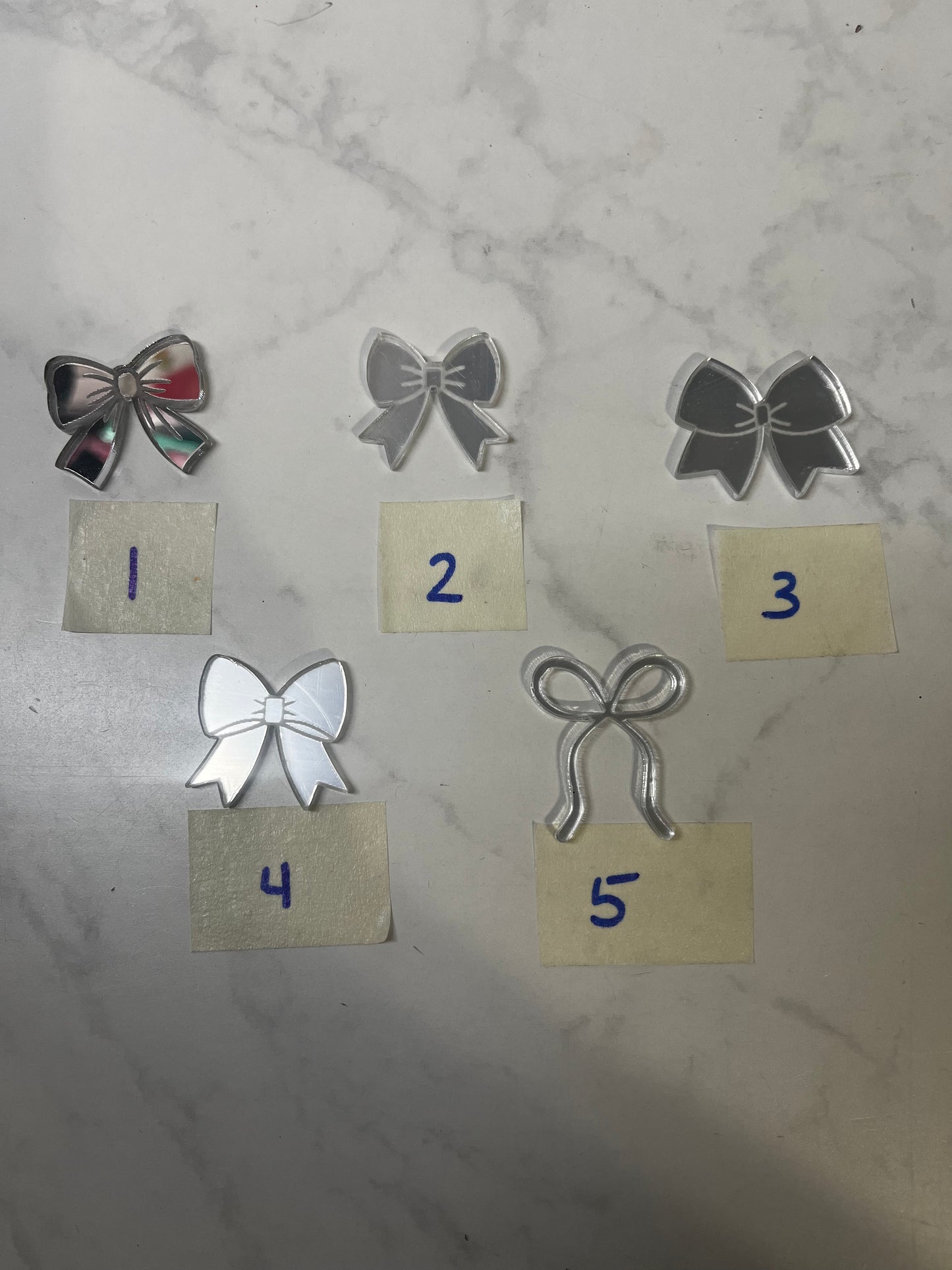 Acrylic - Bows 3pcs