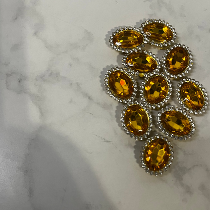 Bling - 1/2" Oval Gemstone - 10pk