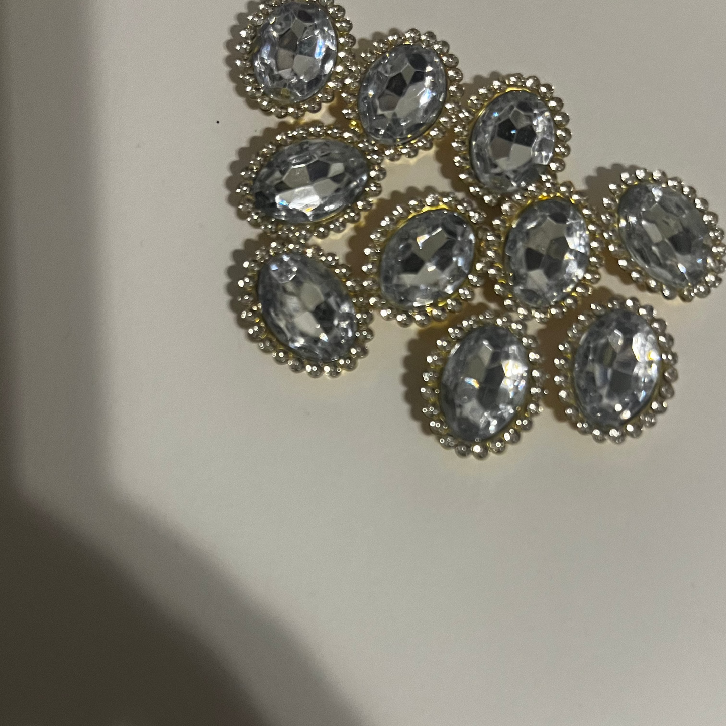 Bling - 1/2" Oval Gemstone - 10pk