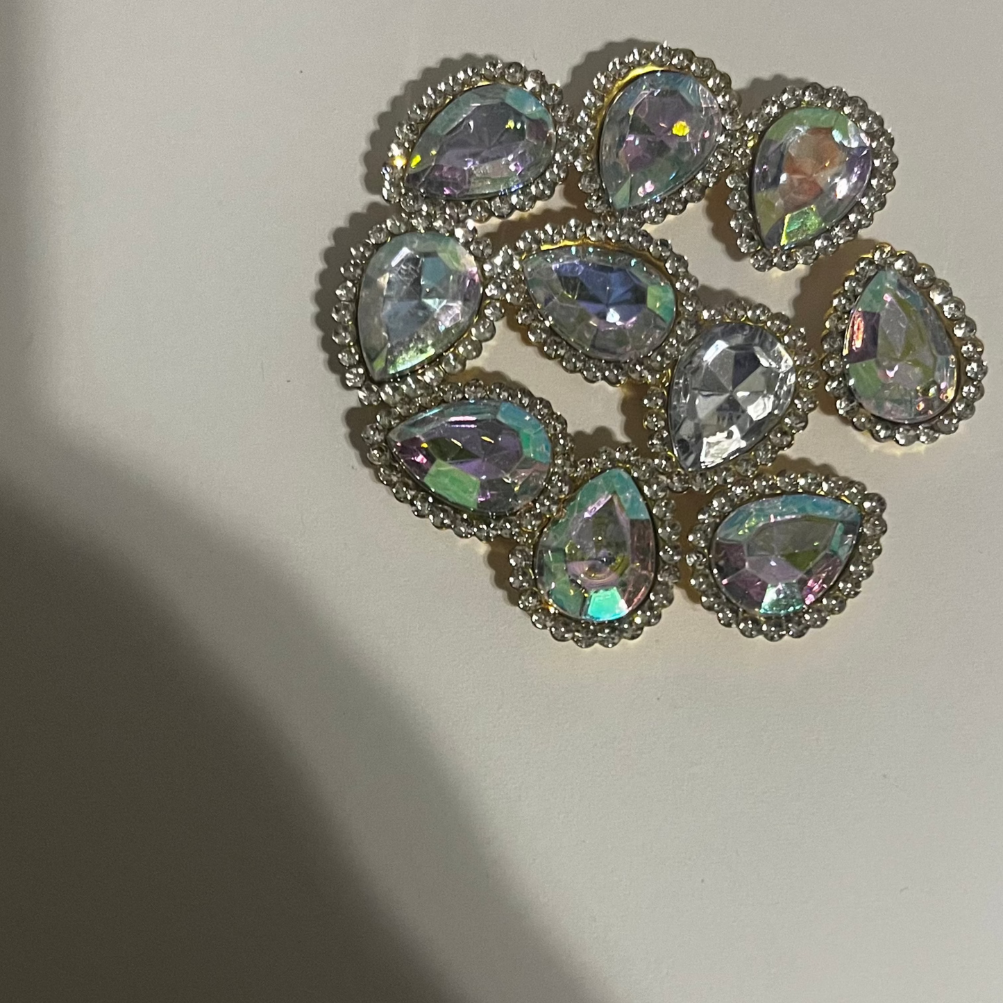Bling - 1/2" Tear Drop Gemstone - 10pk
