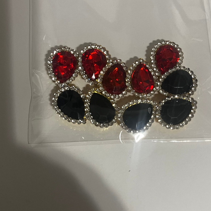 Bling - 1/2" Tear Drop Gemstone - 10pk