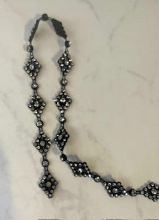 Bling - Black Diamond with Rhinestone- By the Yard
