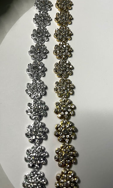 Bling - Spiral Flower By the Yard