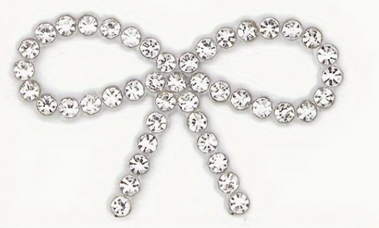 Embellishment - Rhinestone Bow HotFix 2.25" 4pk
