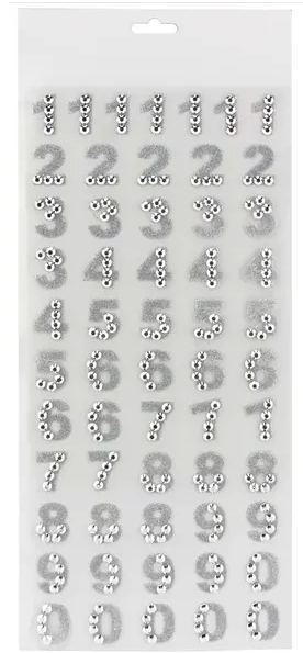 Stickers - 1"Rhinestone Number Sticker Page E29