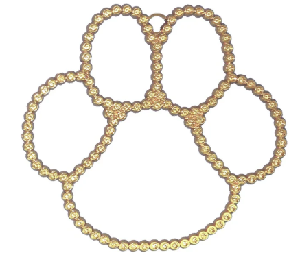 Bling - Rhinestone Look Paw Print