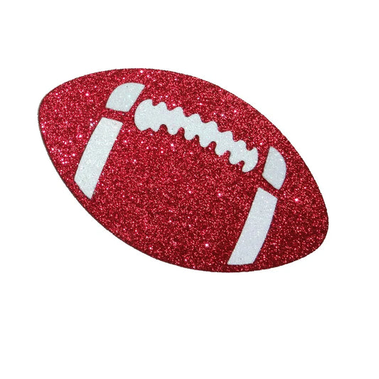 Embellishment - Glitter Foam Football 3.5" x 5" Flat