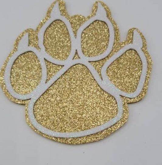 Embellishment - Glitter Foam Paw Print 4"